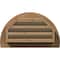 Ekena Millwork Half Round Gable Vent Functional, Western Red Cedar Gable Vent w/Brick Mould Face Frame, 12"W x 06"H GVWHR12X0600SFUWR - alternate 2